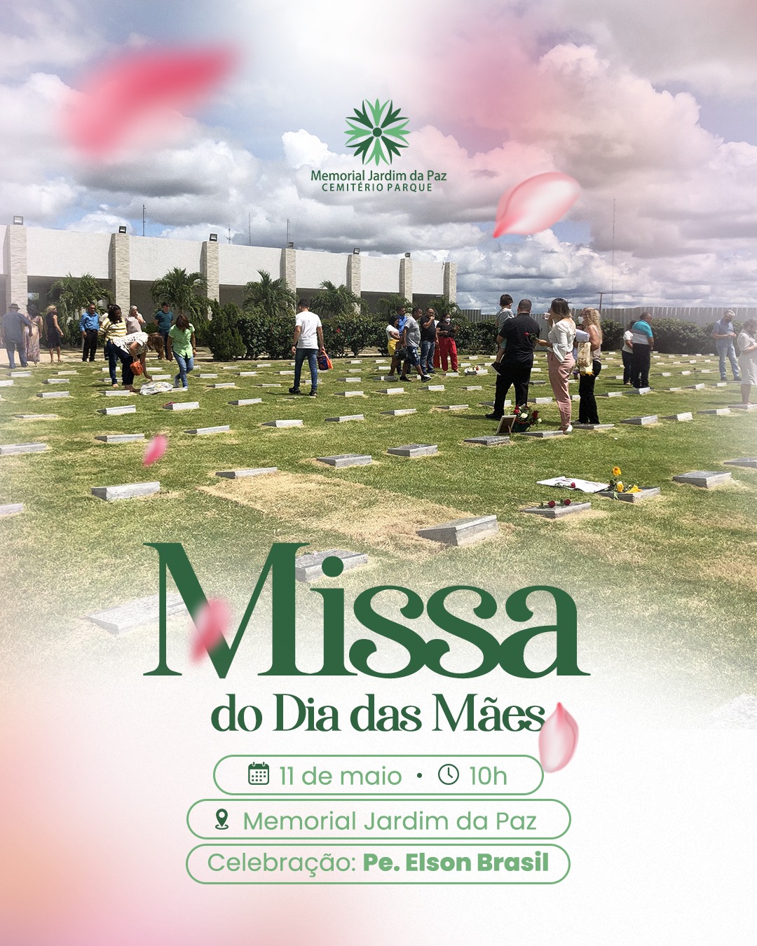 Missa do Dia das Mães no Memorial Jardim da Paz